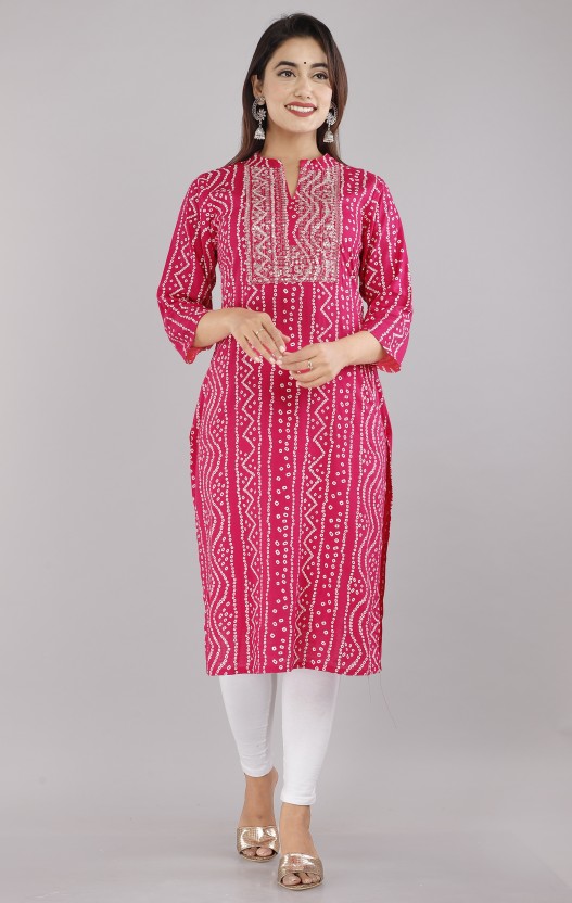 bandhani kurti flipkart