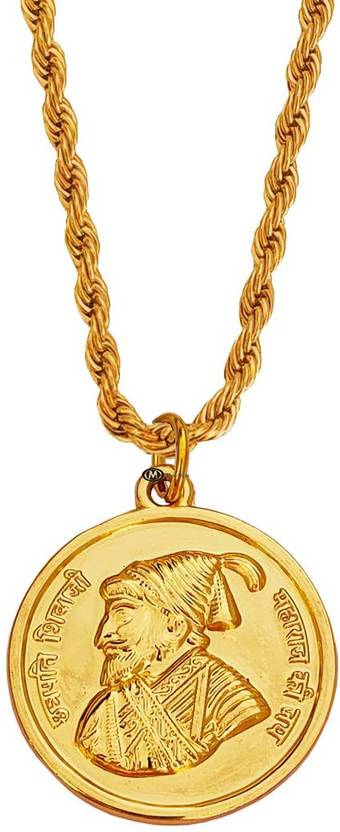 Gold shivaji locket clearance