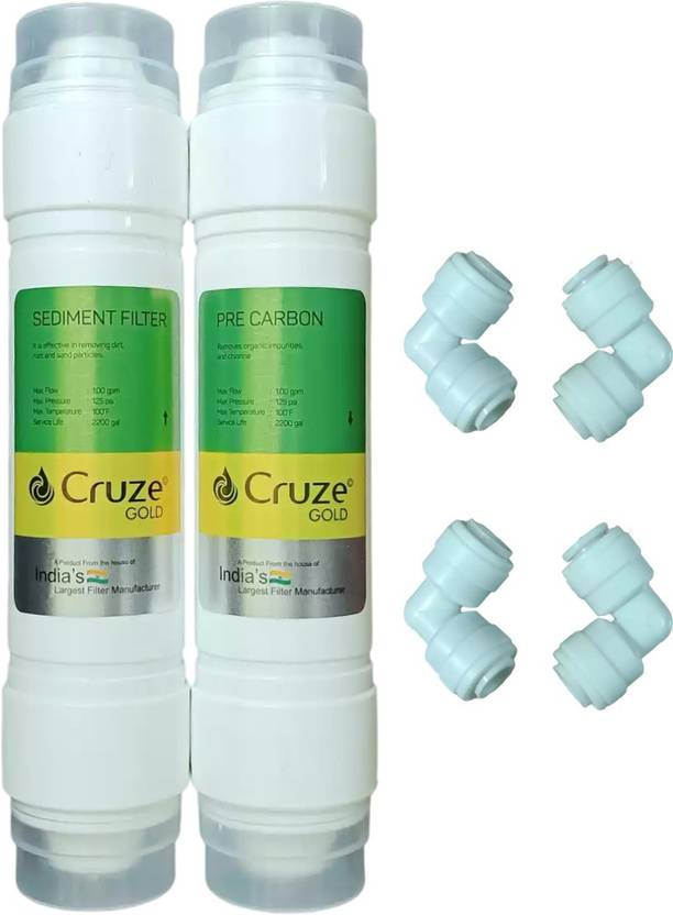 quidipro Cruze Gold Pre Carbon & Sediment Filter Set for All type of ...