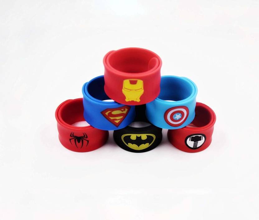 Ample Wings Spiderman Slap Bracelets for Boys and Favors Mix Super Heroes  Pack of 6 Boys Price in India - Buy Ample Wings Spiderman Slap Bracelets  for Boys and Favors Mix Super