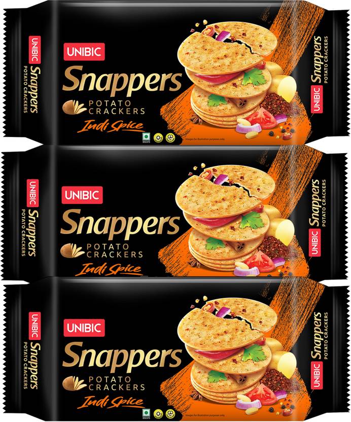 UNIBIC Snappers Potato Crackers Indi Spicy Biscuit Price in India Buy UNIBIC Snappers Potato