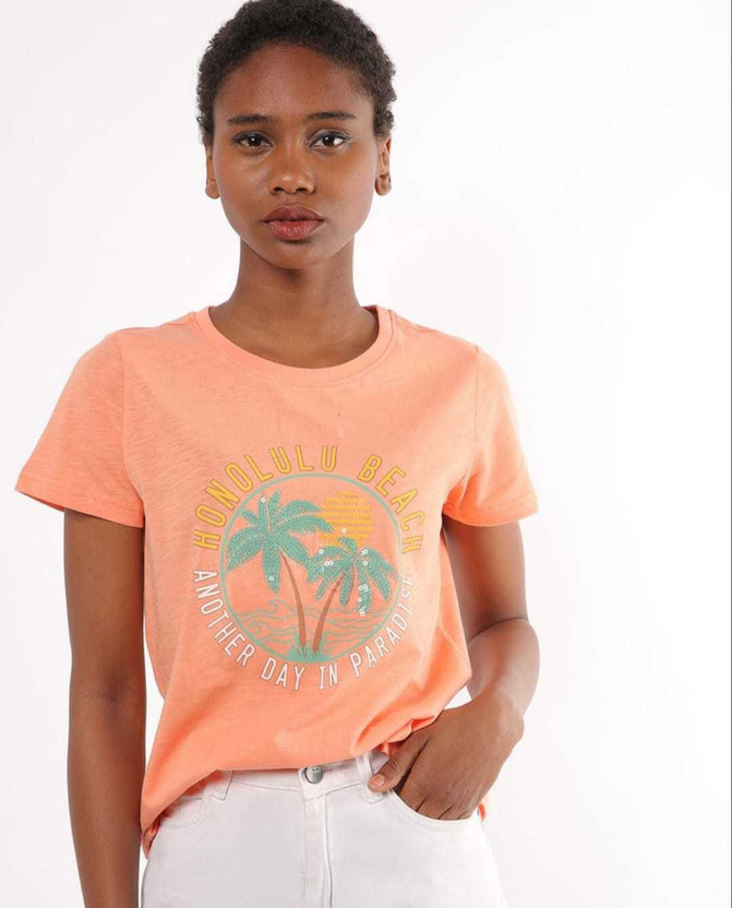 Buy dnmx Solid Women Round Neck