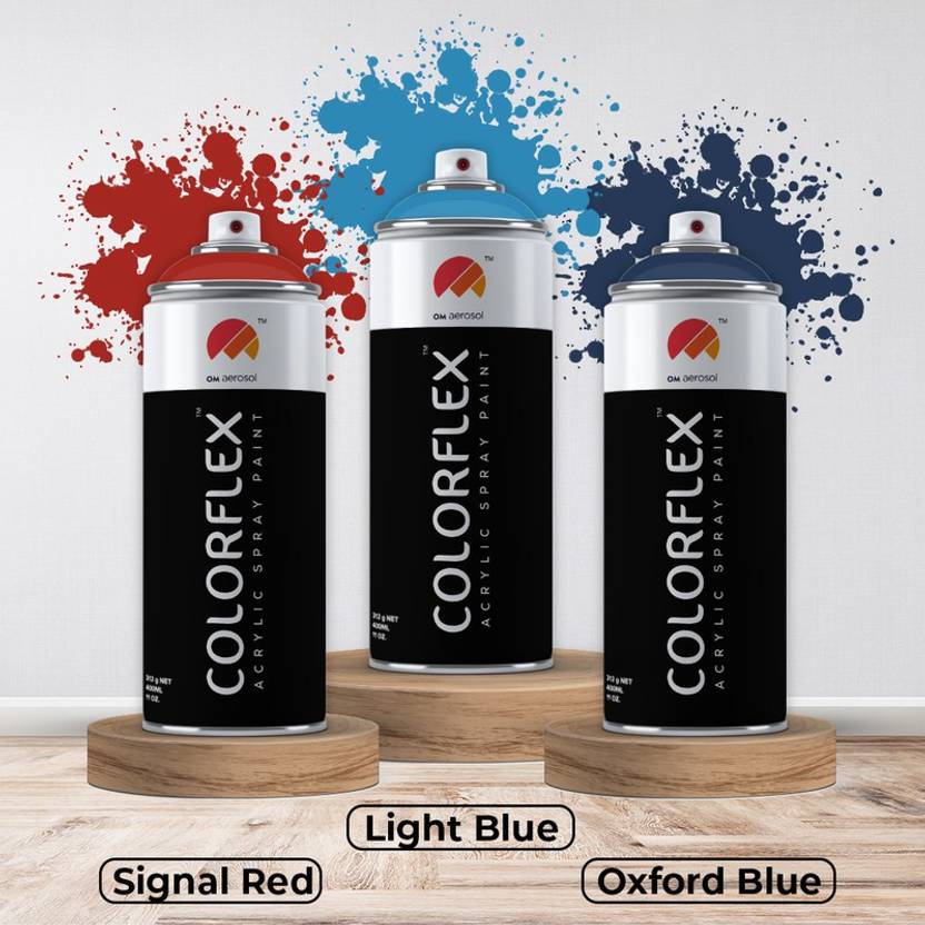 colorflex Signal Red, Light Bule & Oxford Blue Spray Paint 400 ml Price