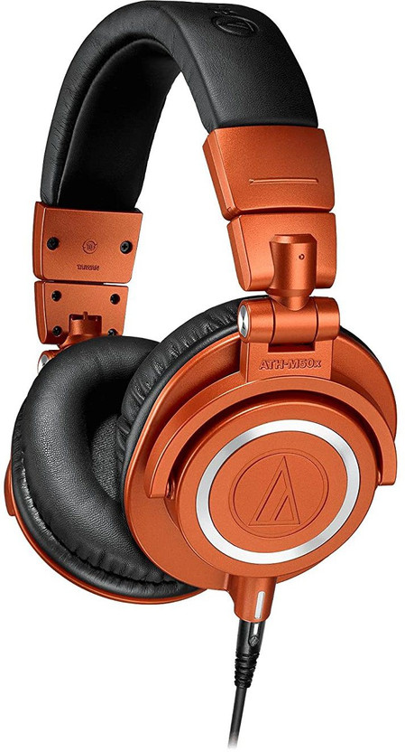Audio Audio Technica ATH-M50X Metalic Orange Wired without Mic(Black, Orange, On the Ear) - Flipkart Deal