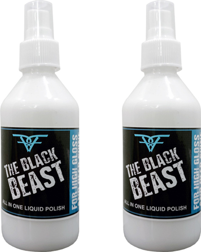 THE THE BLACK BEAST Liquid Car Polish for Bumper, Chrome Accent, Dashboard, Leather, Metal Parts(200 ml, Pack of 2) - Flipkart Deal