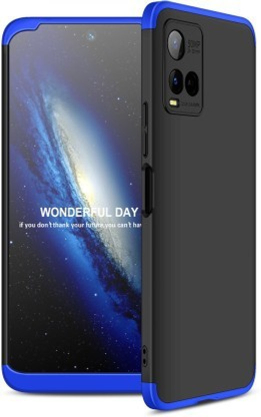 Binzokase Front & Back Case for Vivo Y33T(Blue, Dual Protection, Pack of: 1)