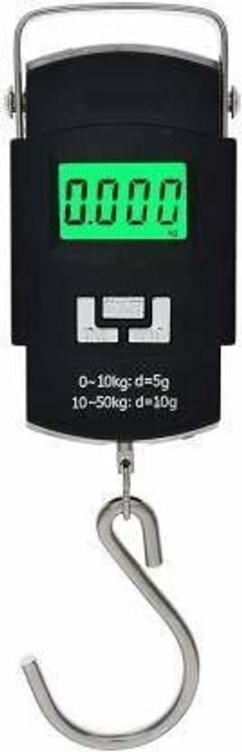 Maitri Enterprises 50KG PORTABLE HANGING LUGGAGE WEIGHT MACHINE Weighing Scale(Black)