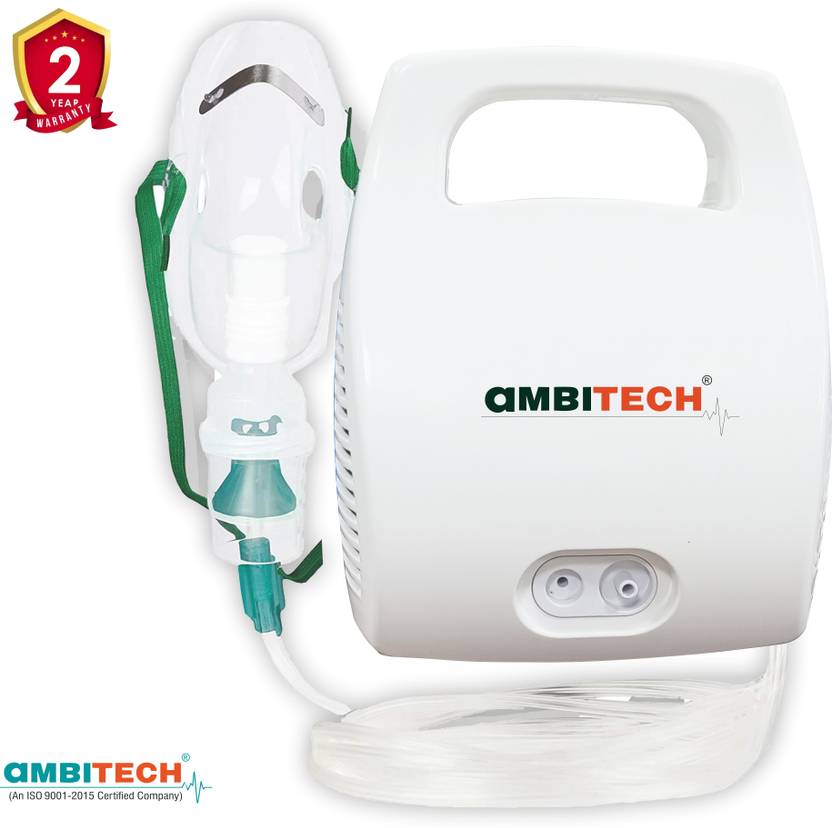 AMBITECH Compressor Nebulizer Machine Kit White (Made in India) Nebulizer AMBITECH