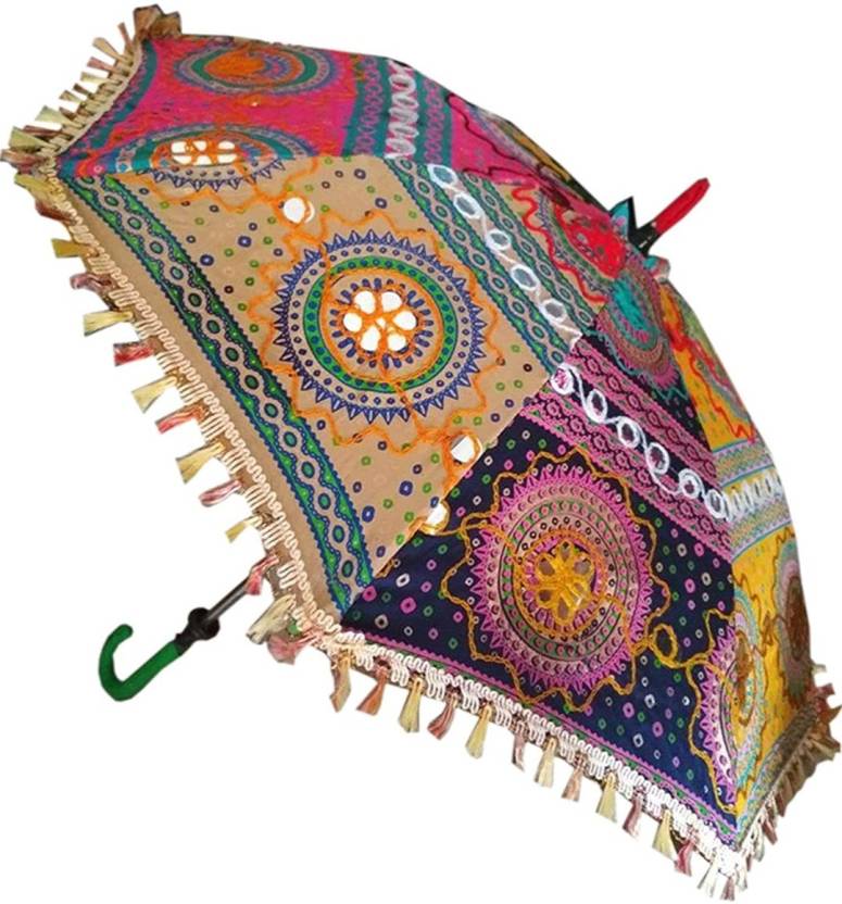 SabhyaSajja Fabric Embroidered Rajasthani Umbrella, Photo Shoot ...