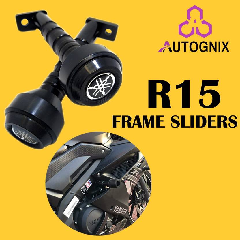 AutoGnix HEAVY DUTY FRAME SLIDERS R15 V3 , R15 V2 MT 15 Bike Crash