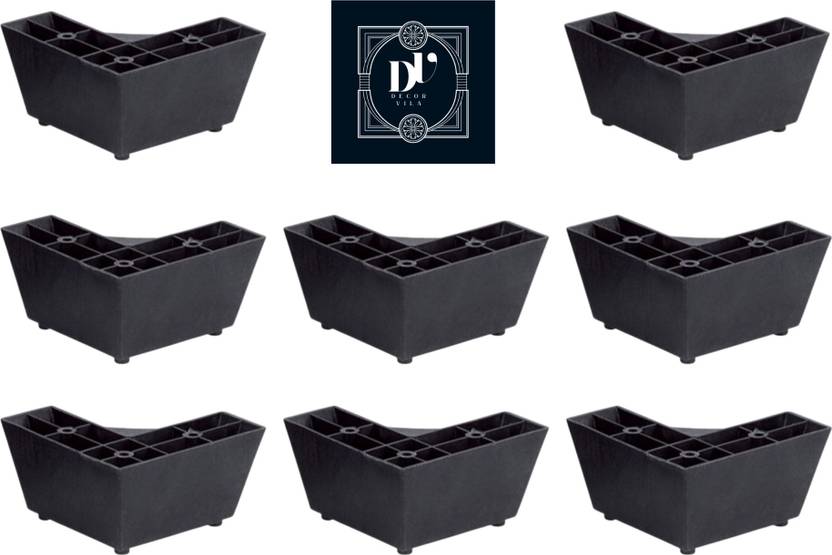 Decorvila 3 Inch PVC (Plastic) L Shape Sofa Leg/Couch/Feet With Screw