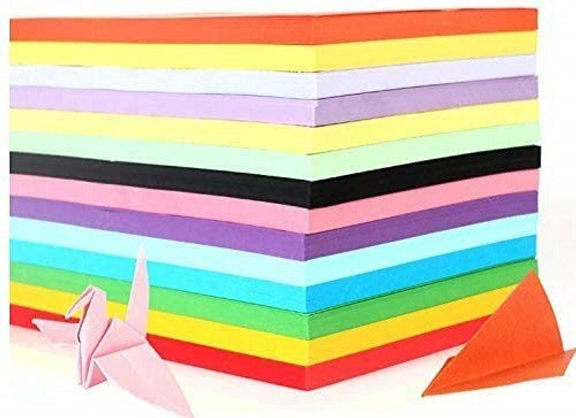 Eclet 90 gsm 100 pcs (10 Sheets Each Color) Color A4 Medium Size Sheets Art and Craft Paper Double Sided Colored A4 90 gsm Coloured Paper(Set of 100, Multicolor)