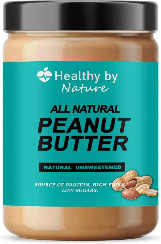 Healthy By Nature Natural Unsweetened Peanut Butter 500g Non GMO