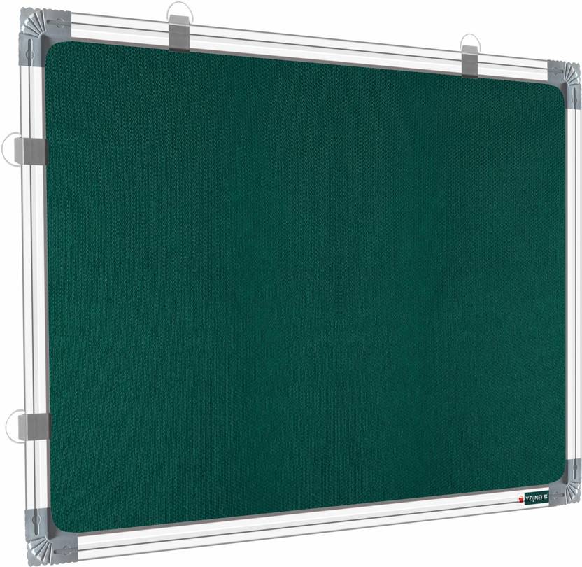 YAJNAS 1.5X2 Feet Premium Material Green Notice Board Bulletin Board