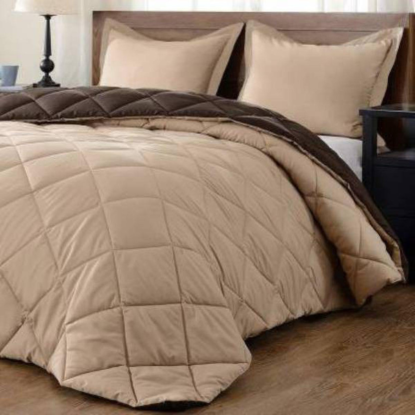 ULTRADIVEX Self Design Single Comforter for  AC Room(Microfiber, Brown, Beige)
