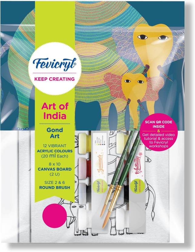 Fevicryl Pidilite DIY Self Painting Art of India Kit