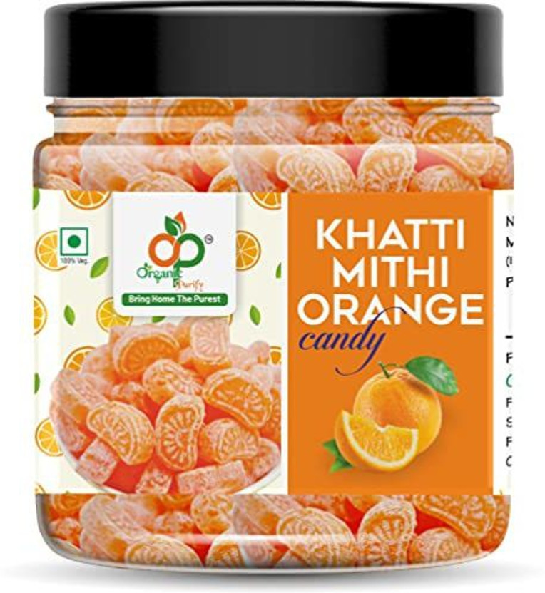 Organic Purify Orange Candy|Narangee Toffee|Orange Flavoured (Pack of ) Jar Pack Orange Toffee(400 g)