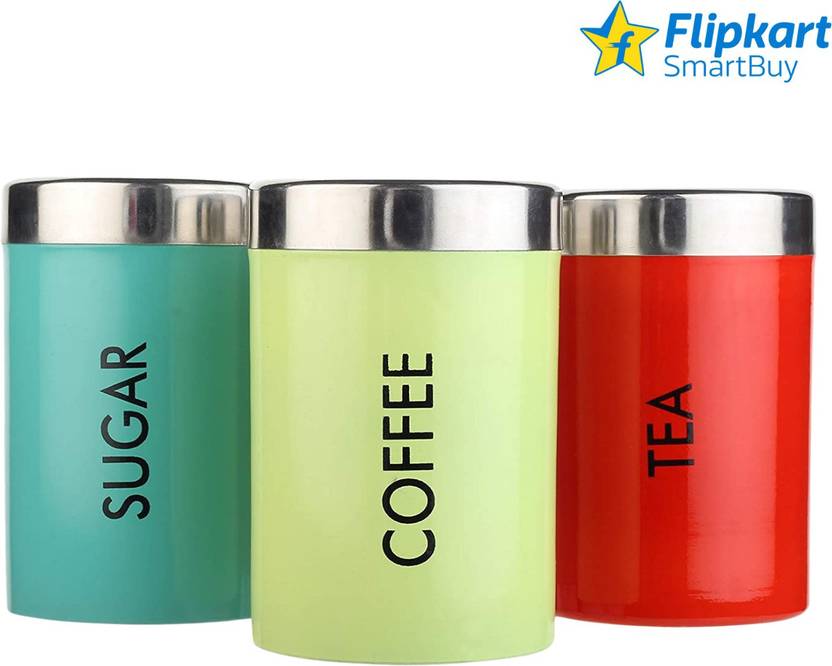 Flipkart SmartBuy 800 ml Steel Tea Coffee & Sugar Container Price in