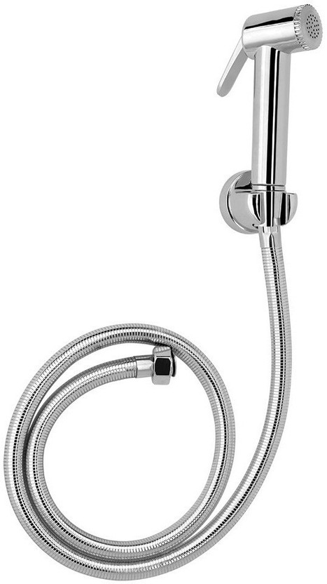 Clinton (ABS) Lyric Health Faucet With 1.5-MTR Stainless Steel Hose Pipe with Wall Hook Health  Faucet(Wall Mount Installation Type)