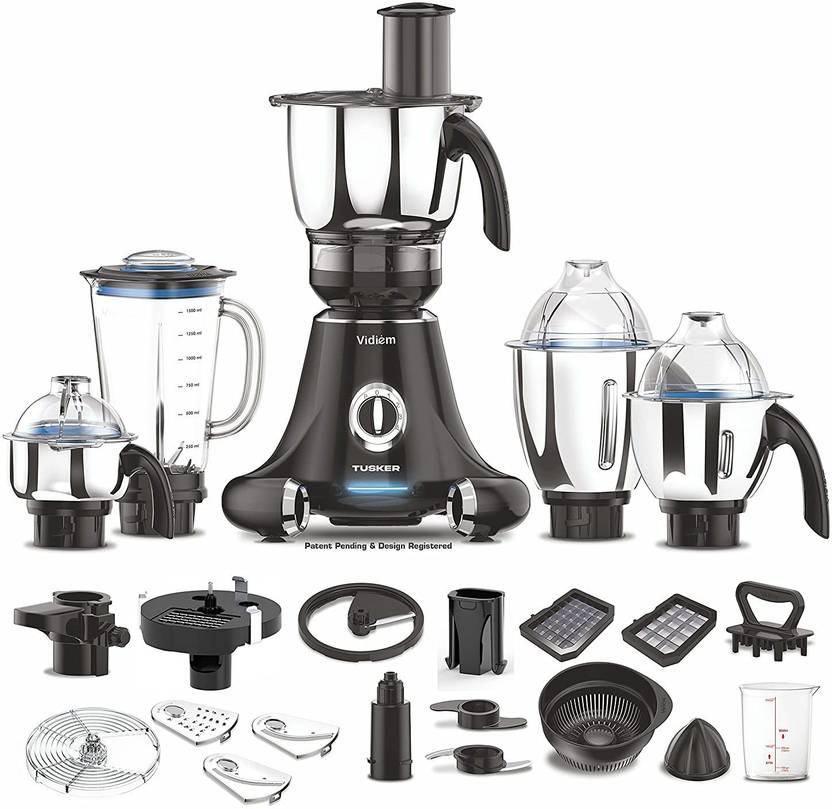 Vidiem Tusker premium 750 Juicer Mixer Grinder (5 Jars, Black) Price in India Buy Vidiem