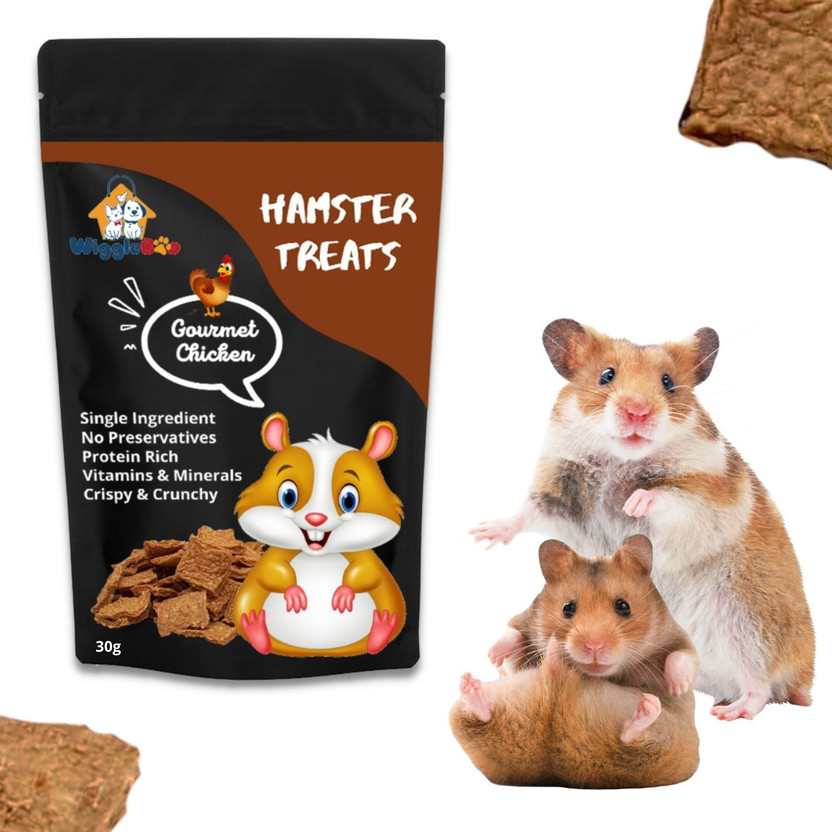 WiggleBoo Gourmet Chicken Hamster Treat, ProteinRich, Healthy Snacks, No Preservatives Chicken Hamster Treat(30 g)