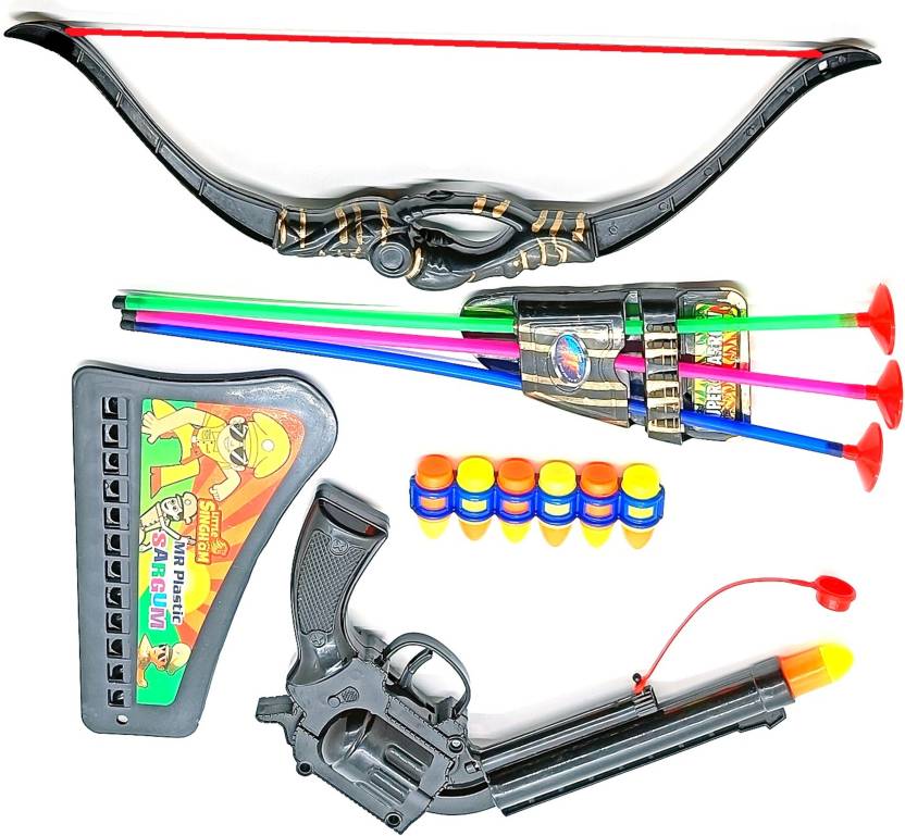 Dynamic Retail Global Gun Toys for Boys With Bullets, Archery Bow ...