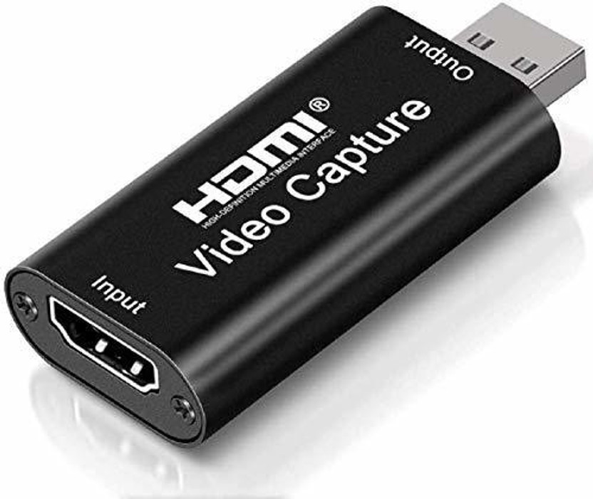 microware Video Capture Card HDMI to USB 2.0 for Live video and Game Streaming Recording Media Streaming Device(Black)