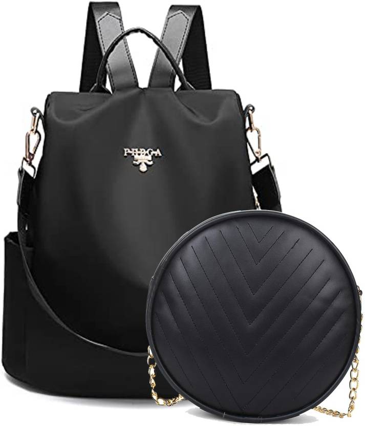 SKUGG Prada Black with Black Amrodri Large Capacity Women's Bag Generation  Backpack 12 L Backpack Black - Price in India 