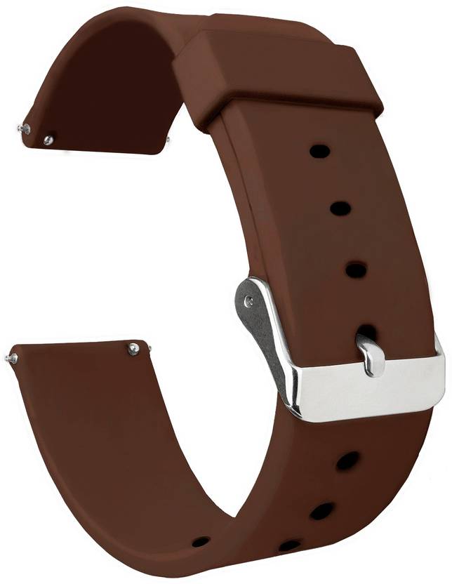 ACM Watch Strap Silicone for Noise Colorfit Caliber 2 Smartwatch Belt Brown Smart Watch Strap