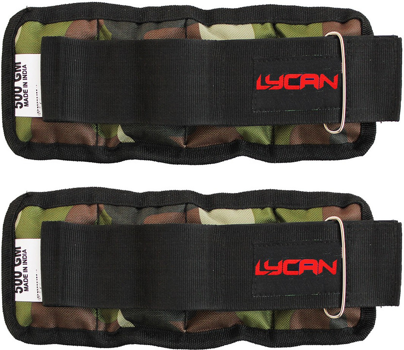 LYCAN 500 gram x 2pc Ankle & wrist weight for Strength Training , running & exercise Multicolor Ankle & Wrist Weight(1 kg)