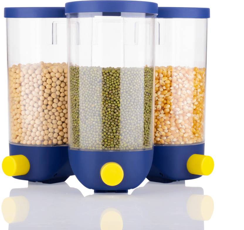 KitchMax Airtight Push Up Button Storage Container Wall Mount Kitchen