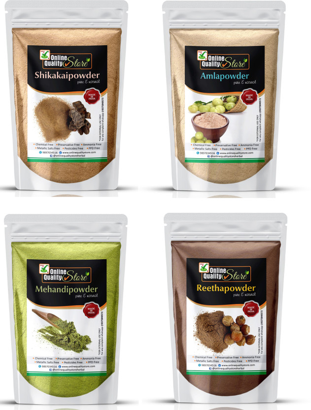 Online Quality Store Reetha + Amla + Shikakai + Mehandi_800g(800 g)