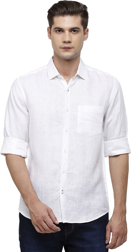 Linen club white shirt clearance