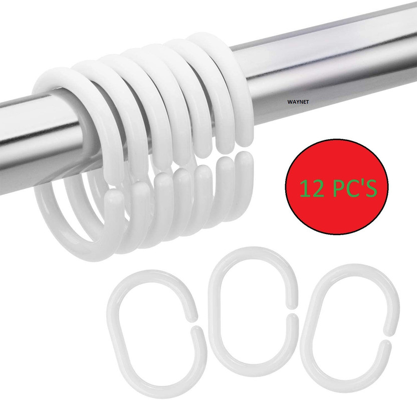 Loom Loom Creations White Curtain Rings, Curtain Hooks(Pack of 12) - Flipkart Deal