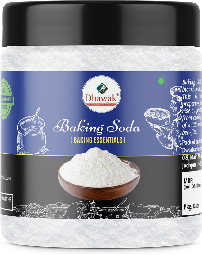 Dhawak Baking Soda used for Cleaning face Skin Teeth whitening Cooking Eating Baking Soda Powder(400 ml)