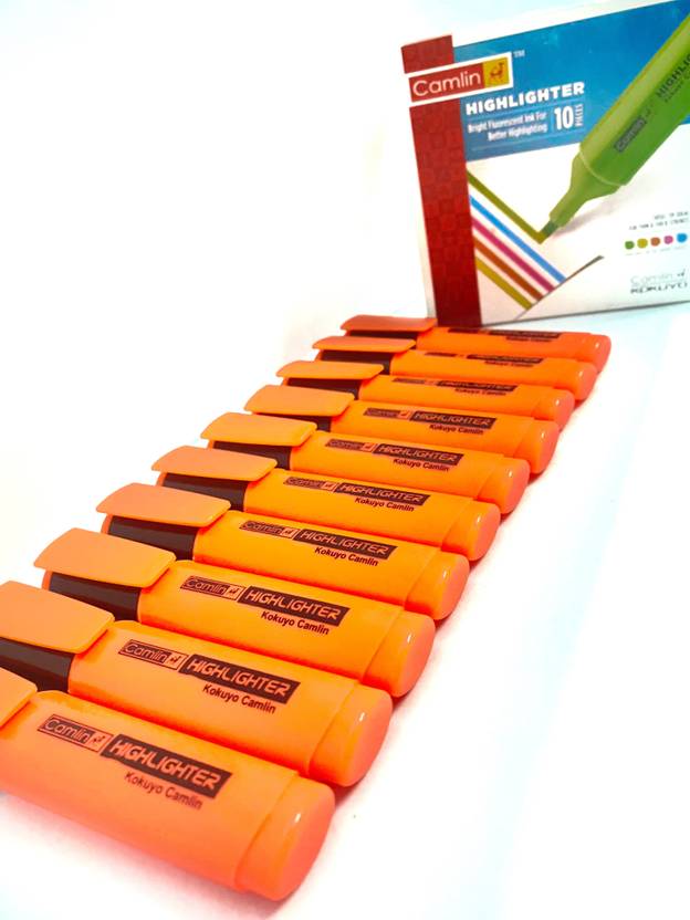 Camlin Highlighter Pack Of 10 Orange Price in India Buy Camlin