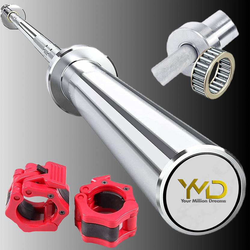 YMD Olympic Barbell 7 Feet 20kg | 50mm Bar with Needle Bearing Weight Lifting Bar