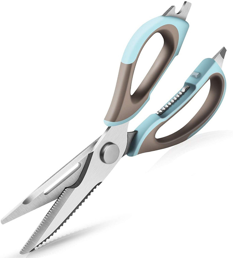 AKSHARAHANT Multipurpose Heavy Duty Stainless Steel Meat Cutting Scissors(Multicolor) Stainless Steel All-Purpose Scissor(Multicolor, Pack of 1)