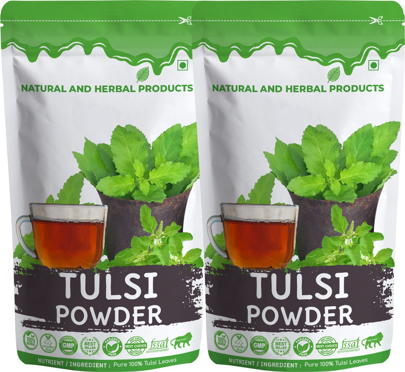 NATURAL AND HERBAL PRODUCTS Tulsi Powder for Organic | Tea | Drink | Eating | Skin Care | Face Pack | Hair(2 x 100 g)