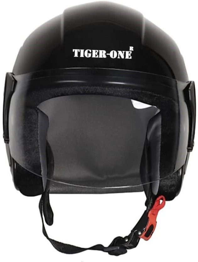 TIGER TIGER ONE TIGER-ONE OPEN FACE HELMET ( SIZE : M ) Motorbike Helmet , ISI APPROVED Motorbike Helmet(Black) - Flipkart Deal