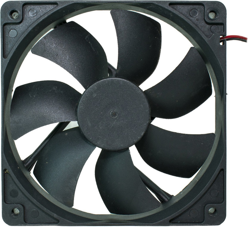 Ovicart 12v Cooling Fan for PC, CPU, Radiator,Cooler 120mm x 120mm (Black) Los Noise Cooling Fan All in one Cooler(Black)