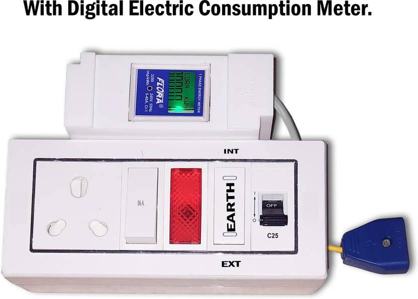 Leo TATA NEXON EV Charging Extension BOX with Digital UNIT Meter