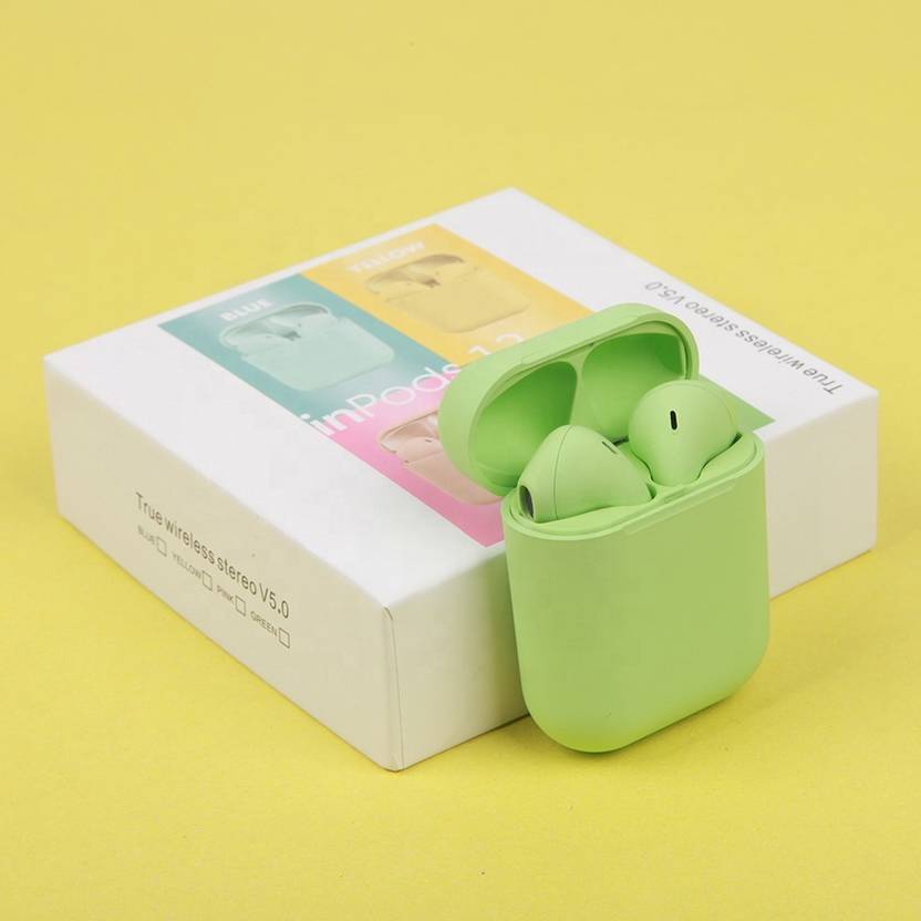 FLYSTO INPODS i12 earpods green CC27 Bluetooth Headset Price in India