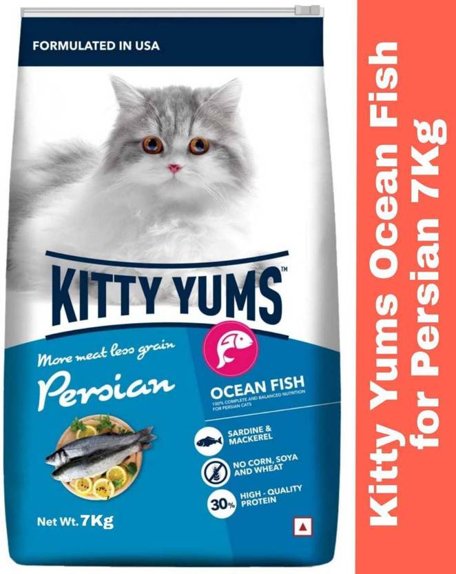 Kitty Yums Ocean Fish For Persian 7Kg Cat Food Fish, Mackeral 7 kg Dry