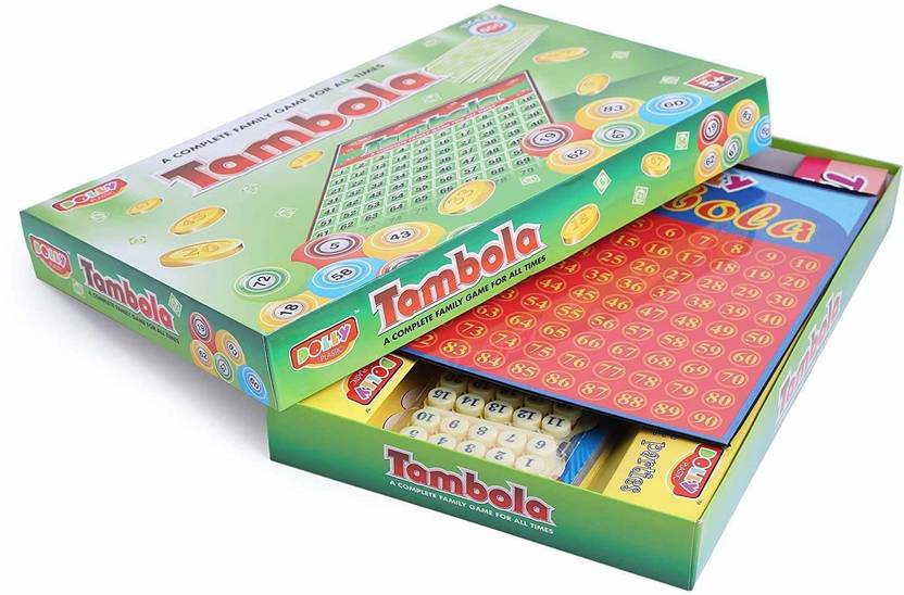 MIDDAY Dolly Plastic Tambola Board Game Set Large Size Numbers Tokens