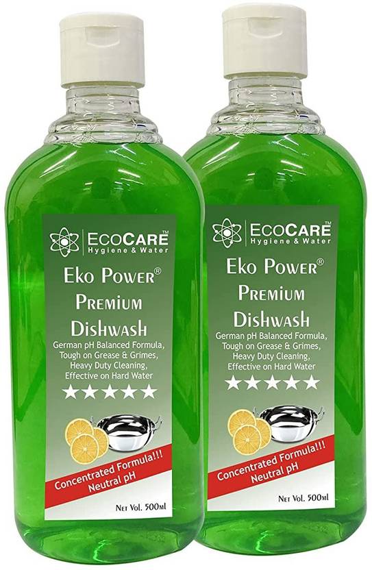 EcoCare Eko Power Dishwash 500ml Tough on grease& grimes pH