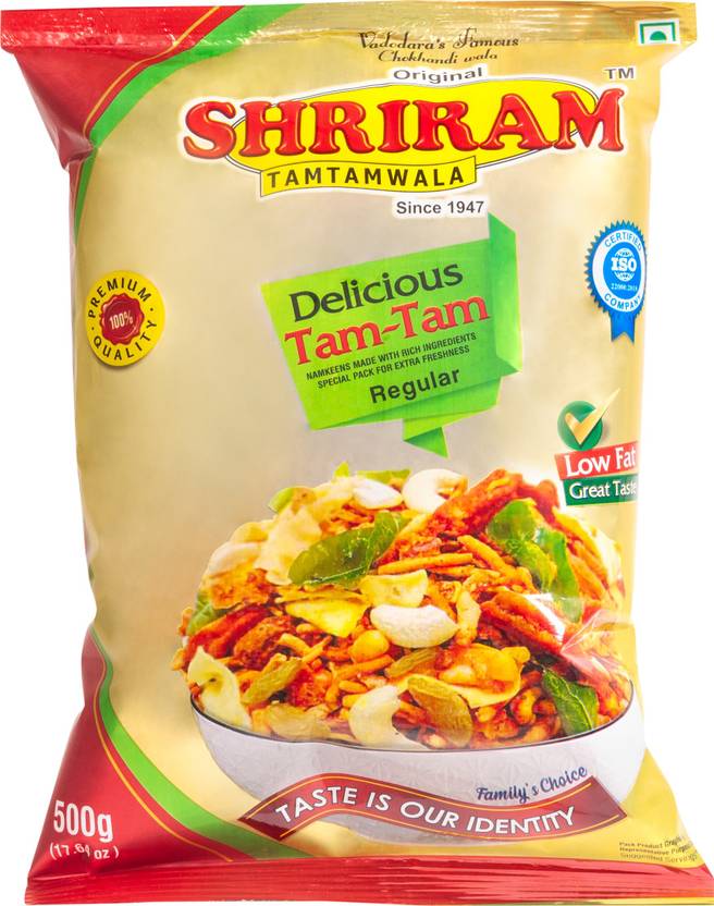 shriram tamtamwala Delicious Tamtam Regular Mixture Vadodara Tam Tam Bhel Mix Namkeen 500gm