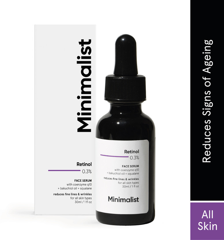 Minimalist 0.3% Retinol Serum For Anti Aging with Q10 To Reduce Fine Lines & Wrinkles(30 ml)