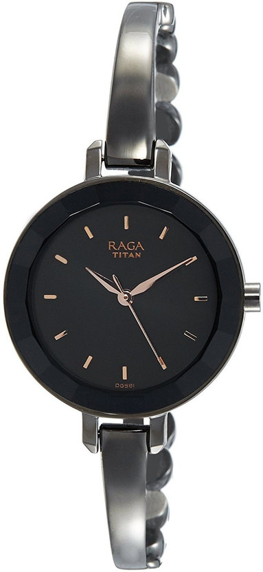 titan raga black watches for womens