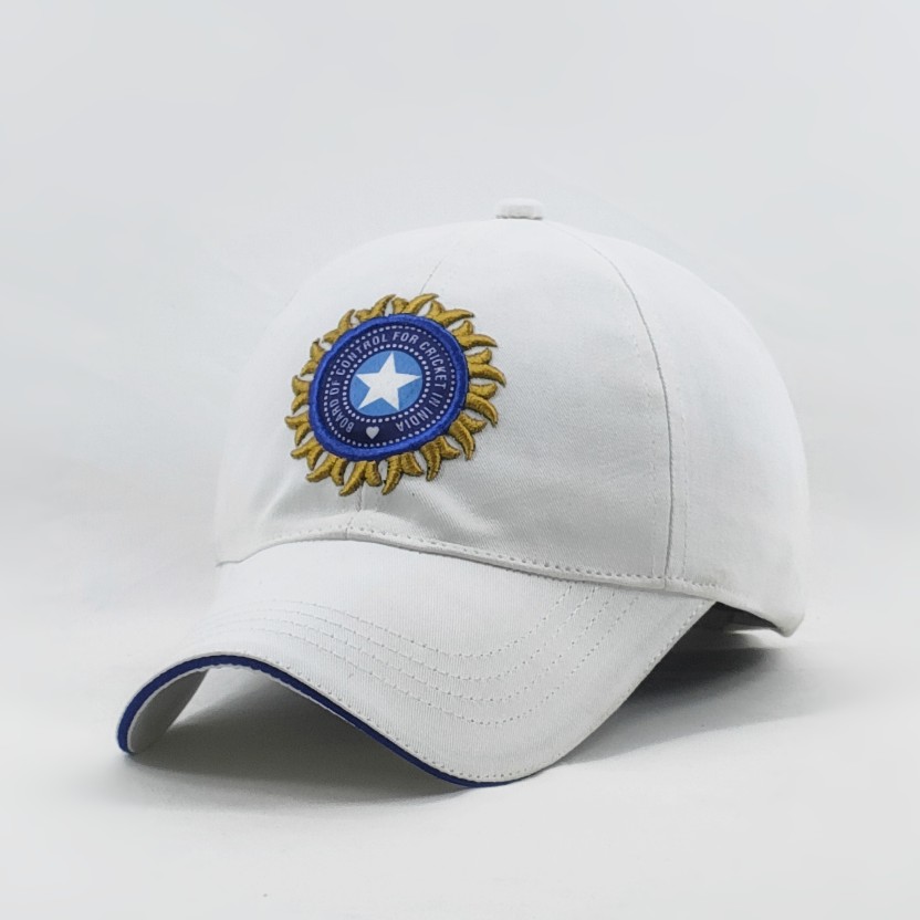 KD Cricket India Cap Hat Team India Cricket ODI T20 Test Cricket Head Wear White Blue Camao 